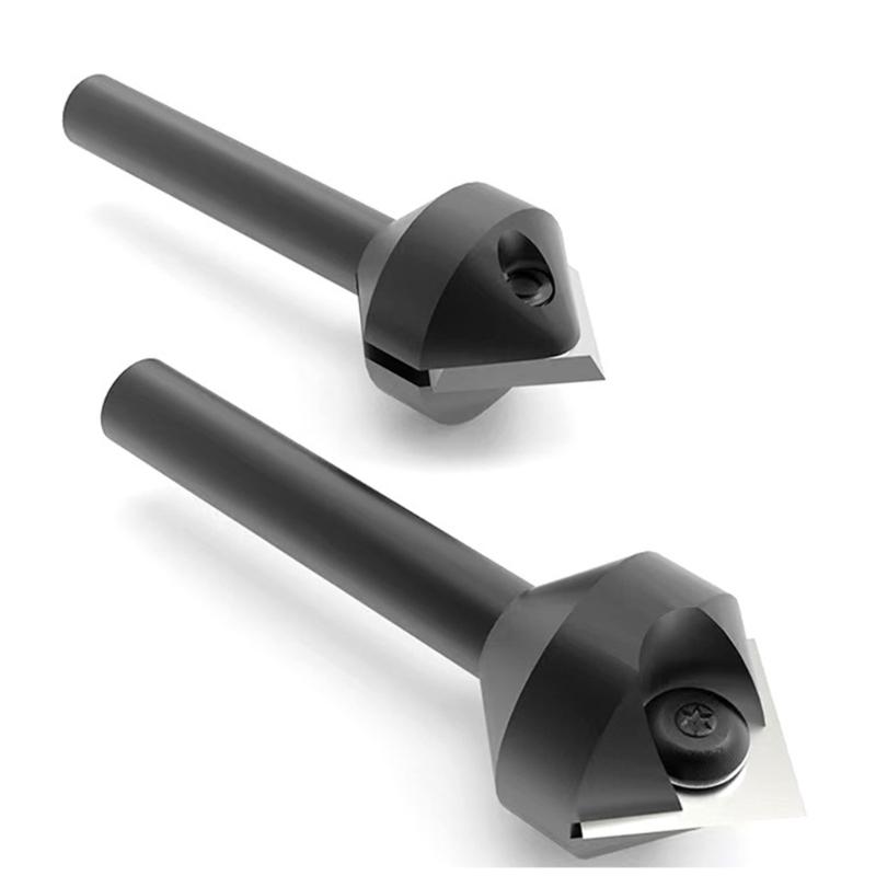 Interchangeable Insert Milling Cutter V Shaped Milling Tool 60/90°Angle Carbon Cutter For Wood Furniture Making