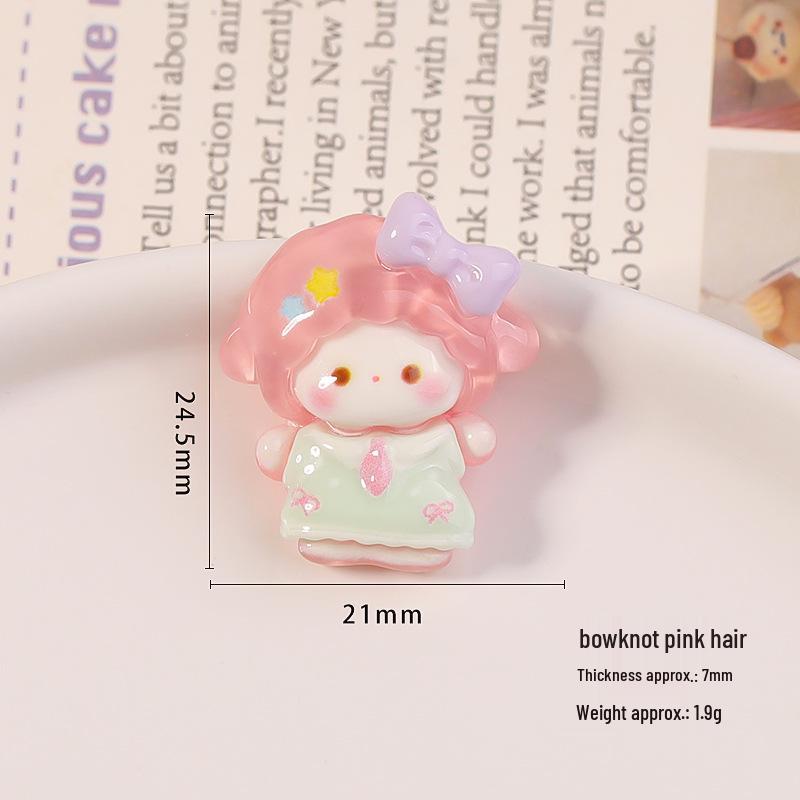 Adorable Cartoon Resin Sheep Accessories - Transparent Ice DIY Patch for Phone Cases, Refrigerator Magnets, Shoe Charms
