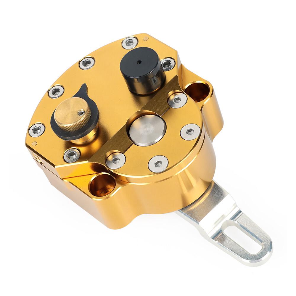 Motorcycle Adjustable Steering Damper Stabilizer Safety Golden Universal