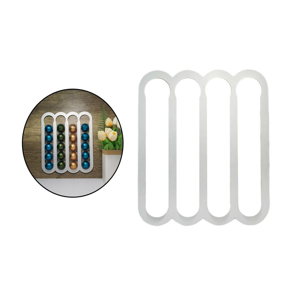Holder Vertically or Horizontally Mounted Shelf Under Cabinet Coffee Pod Storage Capsule