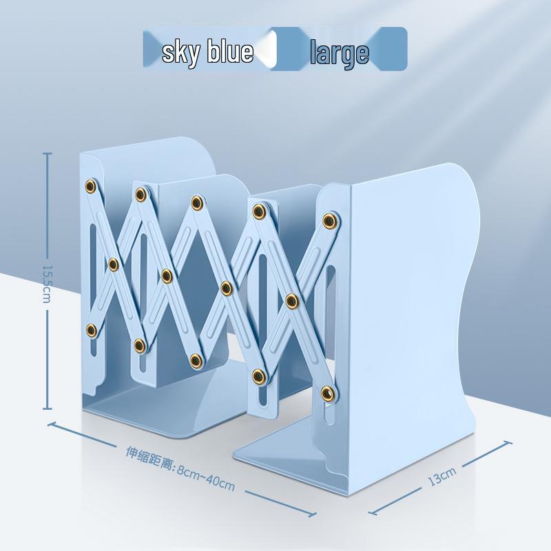 

Retractable Desktop Bookend with Pen Holder and Integrated Divider