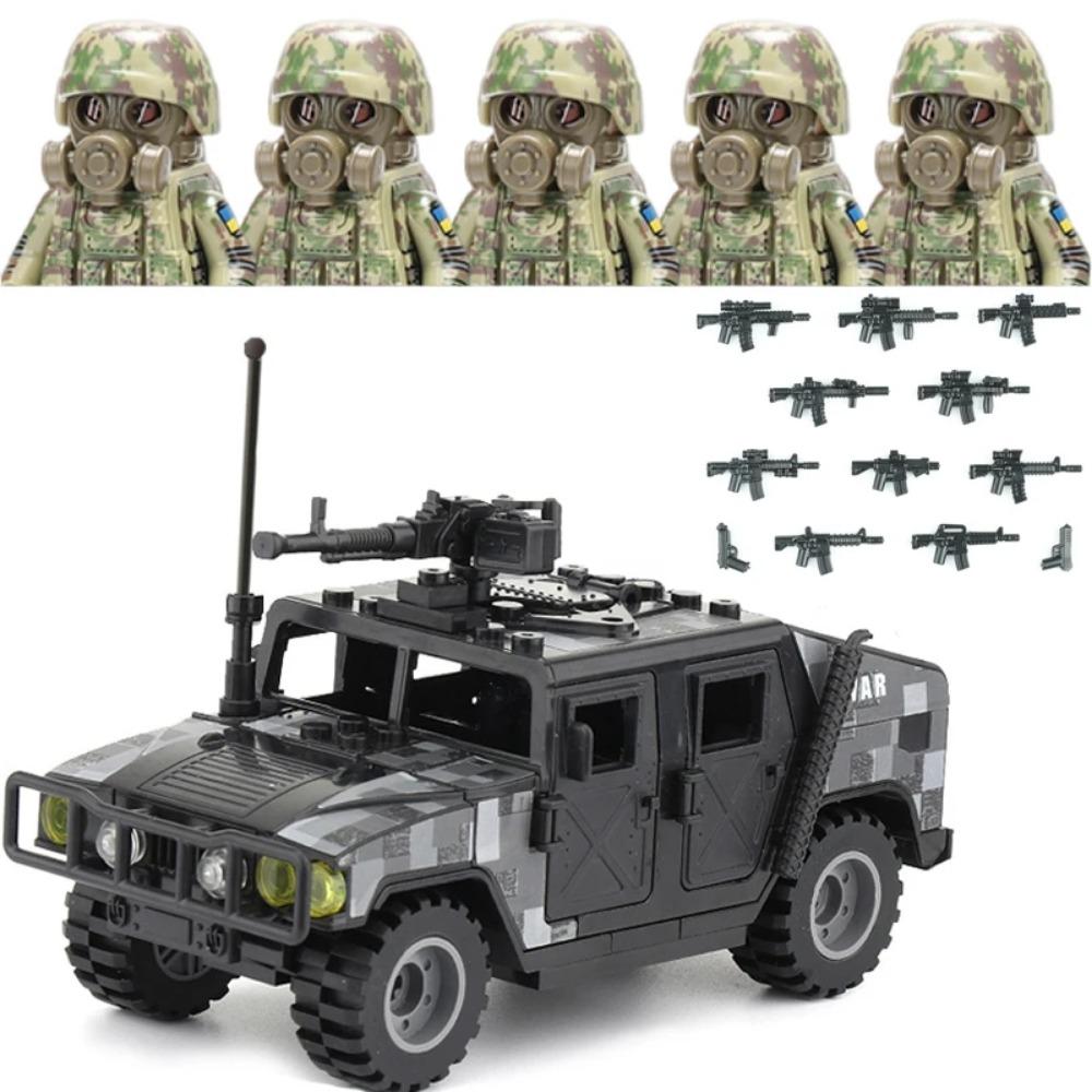 Vojenský voják Ukrajinské biochemické speciální síly Stavební kostky Armádní figurky Plynová maska Zbraně Kostky Hračky Pro Děti