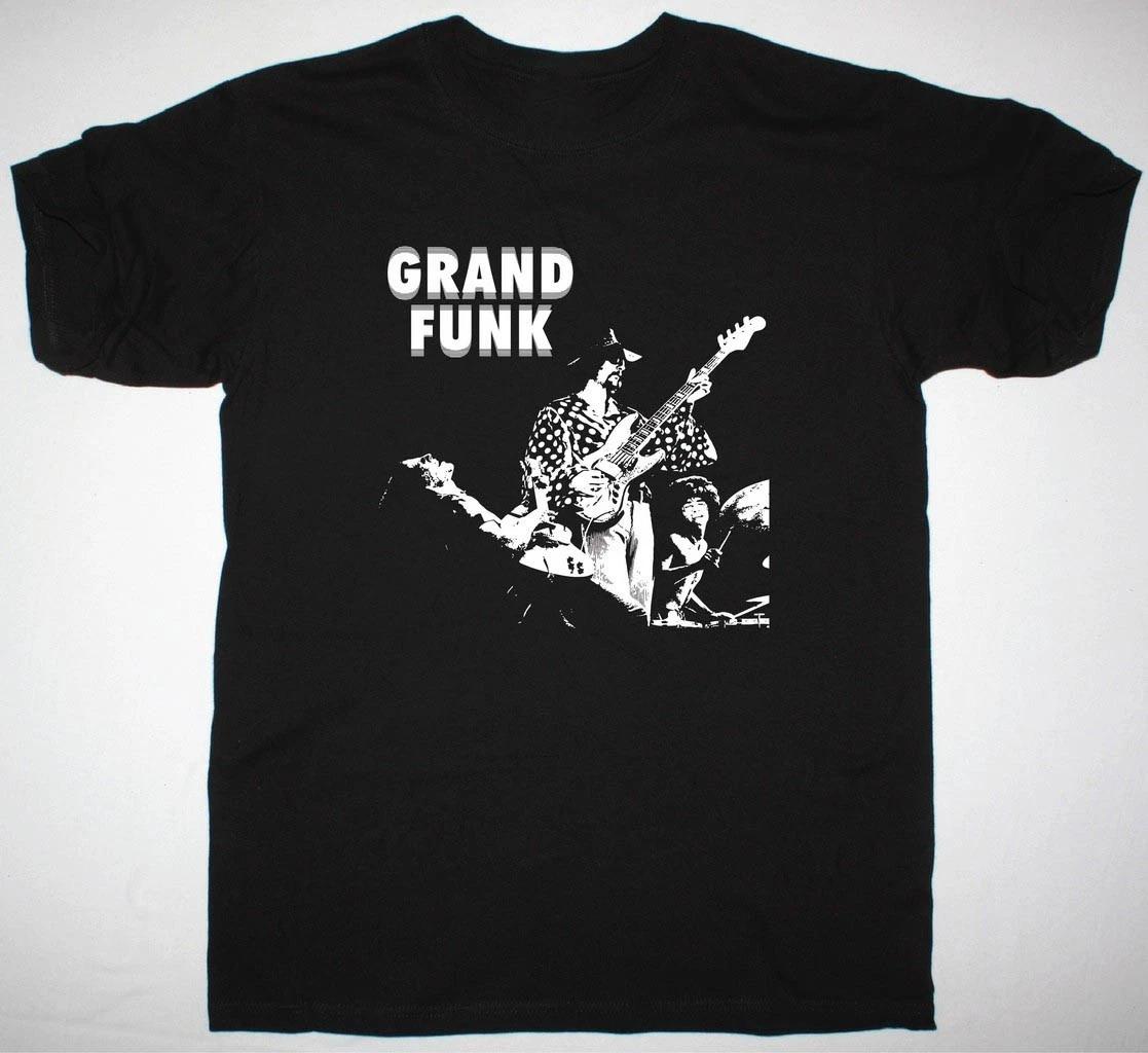 Vtg Grand Funk Railroad Band In Concert Cotton Black All Size Unisex Shirt TR116 XL