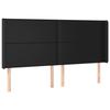 VidaXL Tête de Lit à LED Meuble de Chambre à Coucher Accessoire de Lit Double Tête de Cadre de Lit Intérieur Noir 3123870