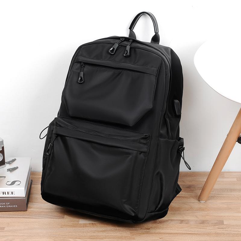 Men's Fashionable Large Capacity Simple Casual Business Backpack, Durable Oxford Neutral Style Lightweight Travel Backpack