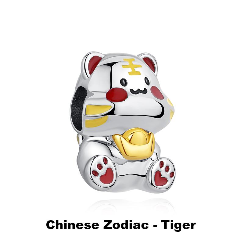 925 Silver Charms Beads Original Japanese Doll Fortune Cat Charm Fit Bracelets Bangles DIY Jewelry For Women