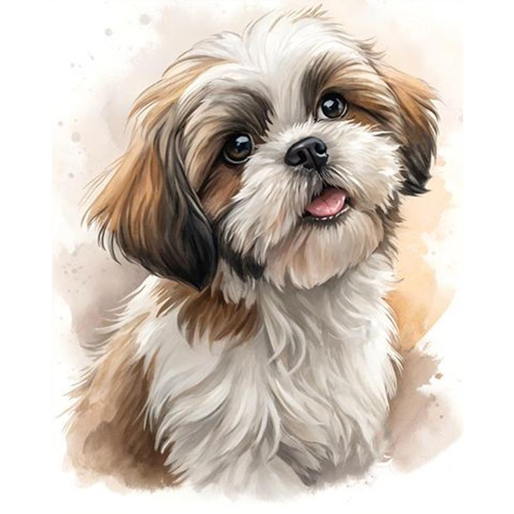 

Shih Tzu Full 14CT DIY Counted Cross Stitch Kits for Beginners Adults Home Wall Decor Needlework Embroidery Kit 40x50cm China Mainland