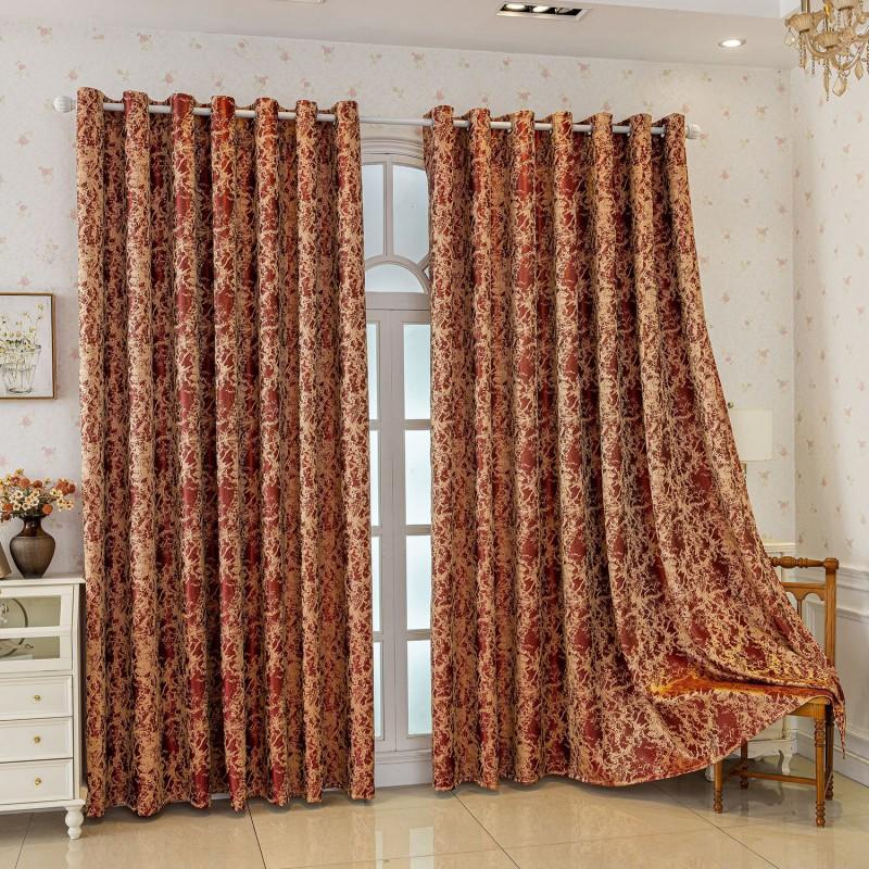 Modern Minimalist Tree Bark Texture Jacquard Blackout Curtain Living Room Bedroom Office