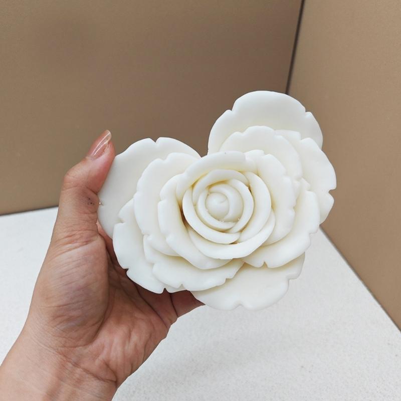 Artisanal Silicone Rose Candle Mold Delicate Silicone Rose Mold for Crafting Unique Candle for Weddings and Parties