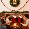 Christmas Fireplace Banner Holiday Decorations Photo Props Winter Holiday Garland For Mantel Fireplace Party Home Indoor Outdoor