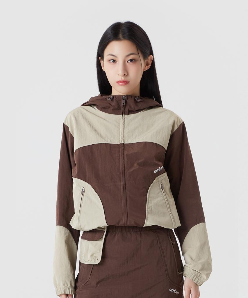 Umbro Wayfinder Contrast Hooded Windbreaker Jacket Brown (Uq123Cjk12) (A Type)
