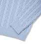 COVERNAT WOMAN Clover Heart Cable Knit Light Blue