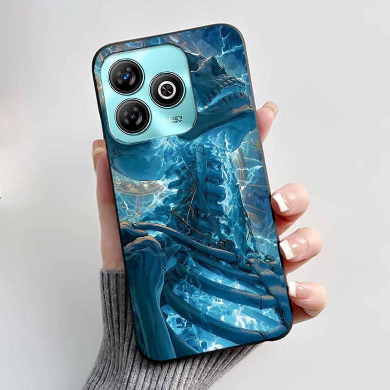 Phone Casing For ZTE Blade A75 4G Case Z2359 Luxury Dragon Cute Cool Boys Girls Black Matte Soft Silicone Protective Back Cover
