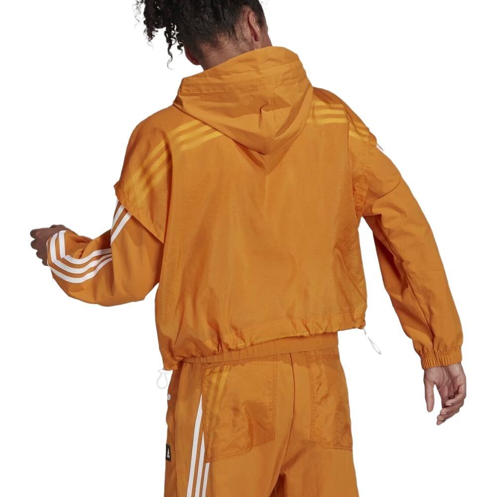 (WMNS) adidas Sportswear Future Icons 3-Stripes Woven Hooded Track Top Asia Sizing 'Orange' Women's HA0813