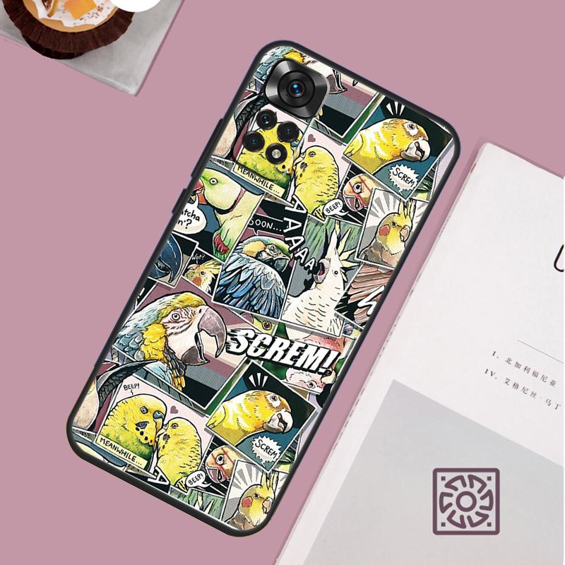 Colorful Parrots Case For Xiaomi Redmi Note 14 13 12 11 10 15 Pro Plus Redmi 15 13 13C 10C 12C 14C 15C Cover