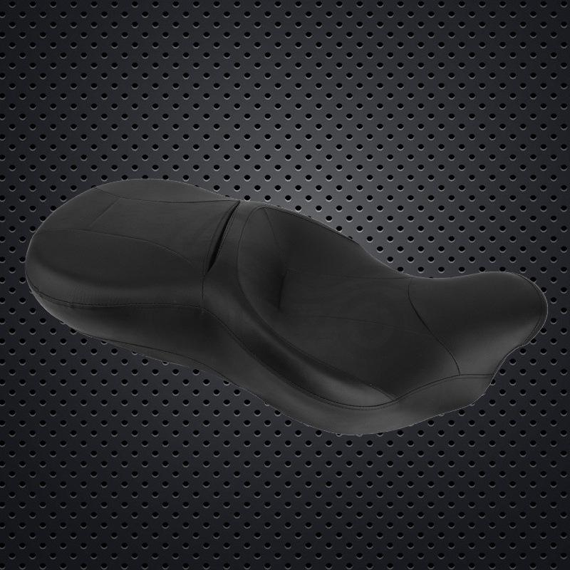 Integrated Luxury Leather Motorcycle Seat Cushion for Harley Glide (1996-2020)