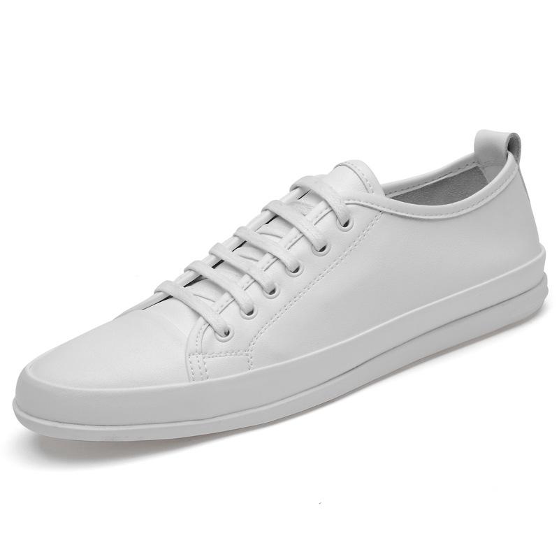 2024 Spring Men s Trendy Genuine Leather Breathable Lace-up Casual Sneakers, Large Size Available 42