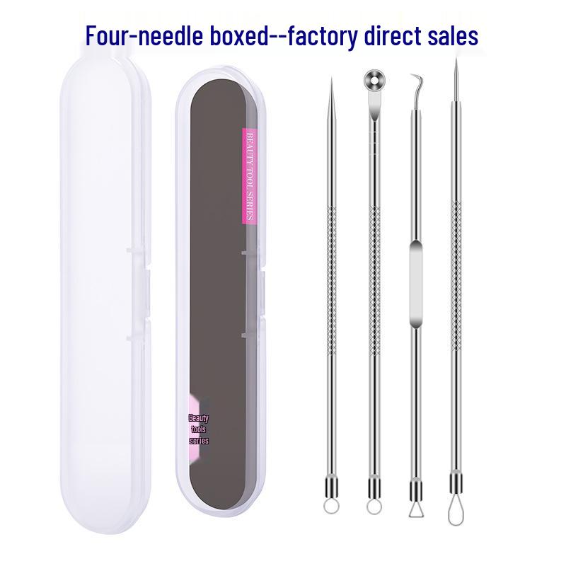 Stainless Steel Blackhead Remover Tool - Needle & Clip for Acne and Makeup.