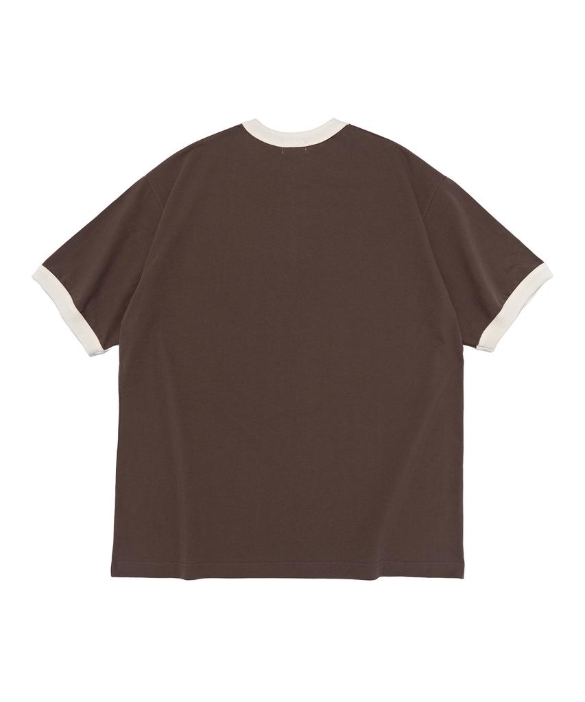 Cargo Bros Washed Heritage Garment Ringer T-Shirt (Brown)
