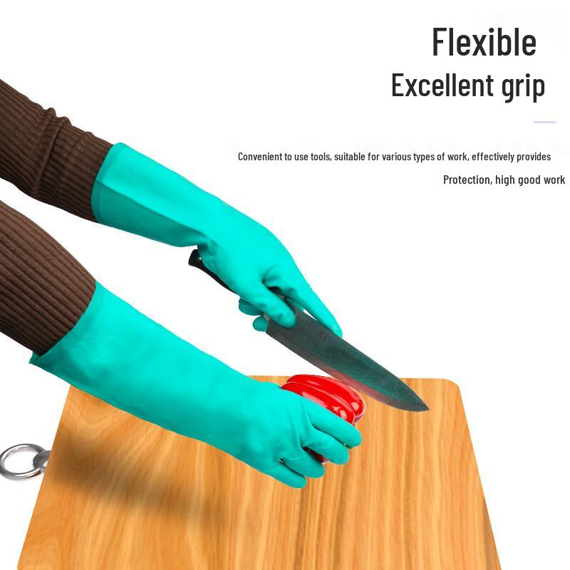 Longchan Nitrile Rubber Acid-Alkali Resistant Work Gloves
