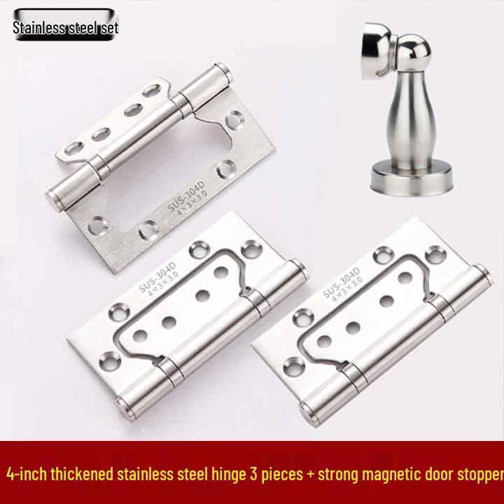 Magnetic Silent Black Wooden Bedroom Door Handle Lock