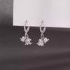 S925 Silver Lily Flower Dangle Earrings - Luxury Niche Design, High-Class Forest Style for Women