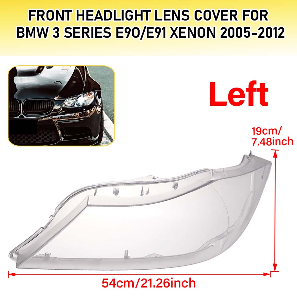 

Линза фары автомобиля Корпус передней фары автомобиля Прозрачный абажур Линза для BMW 3 серии E90 Большой абажур 05-12 Фара BMW