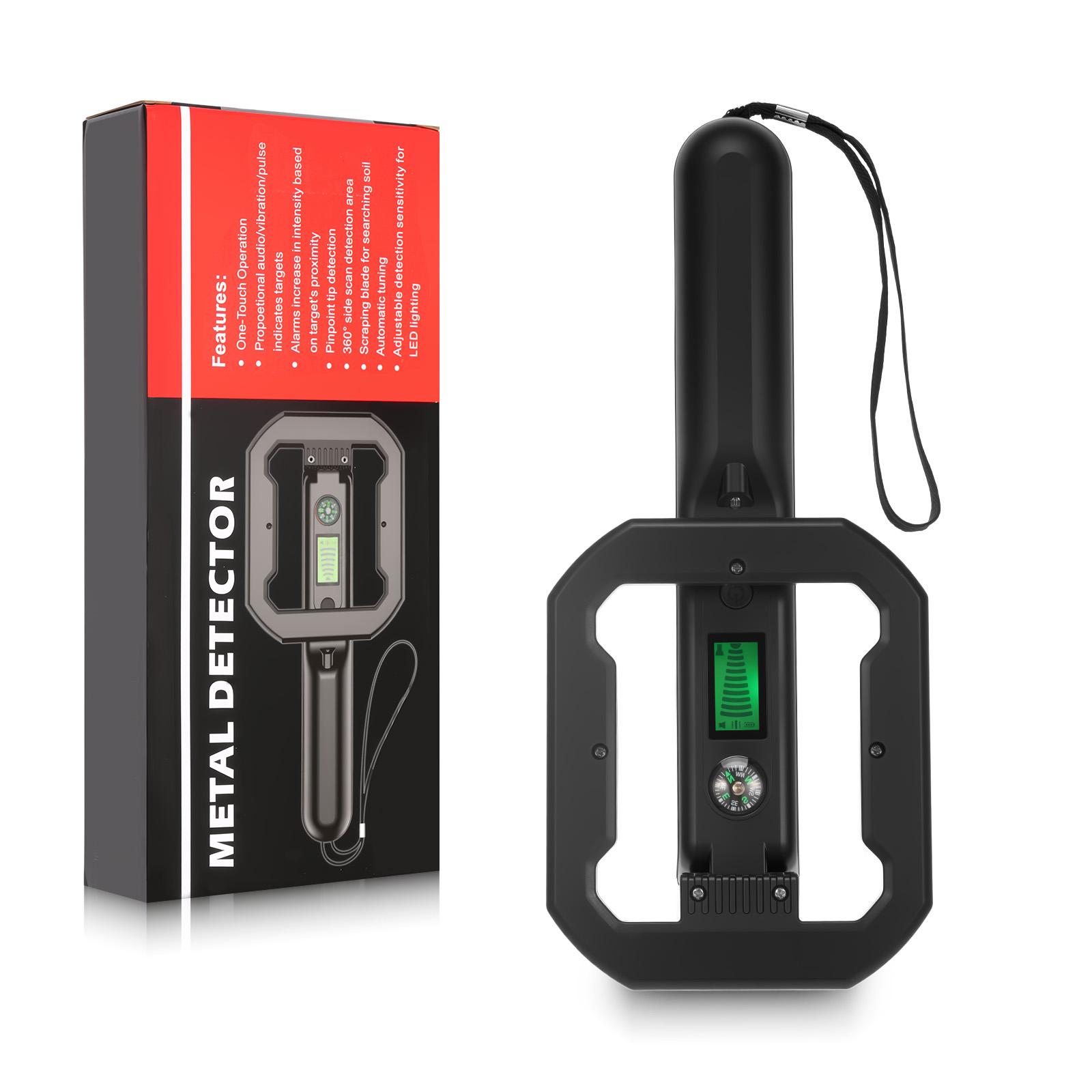 

Metal Detector Pinpointer High Sensitivity 360° Full Range Detection Foldable Handheld Metal Detector Sound Vibration Alarm