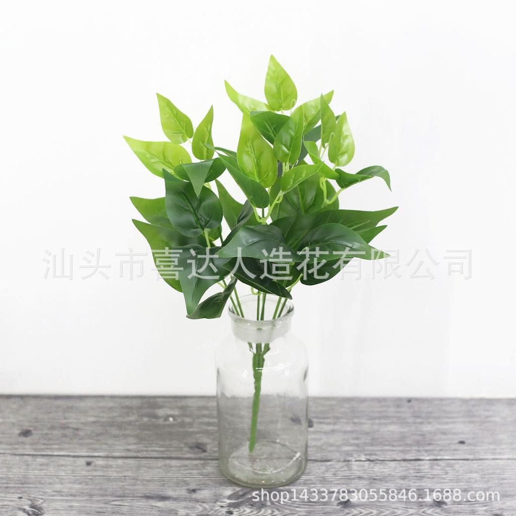 Leaf Simulation Aquatic Plants 7 Forks, Green Dill Leaves, Evergreen Sweet Potato Leaves Inserted Into Pots, Shooting Props For Landscaping