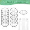 Metal Mason Jar Lid, 8 PCS Flower Jar Frog Lid ert Floral Arrangement Supplies Floral Organizer Lids ert with Square Grids Flower Arrangement Holder