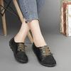 fashion Women's Genuine Leather Mother Ladies Shoes Flats Loafers Ballerina Lace Up Soft Moccains Plus Size 2024