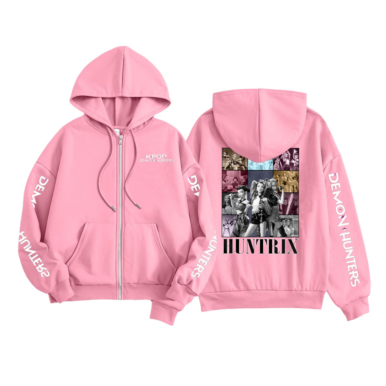 

Детская мода Женская легкая толстовка с длинным рукавом на молнии Толстовка с принтом и карманами 140