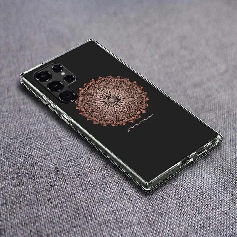 Mandala Chakra Yoga Clear Phone Case for Samsung Galaxy S21 Plus S24 S23 S20 FE S22 S26 Ultra S25 Edge TPU Capa Cases Cover Shoc