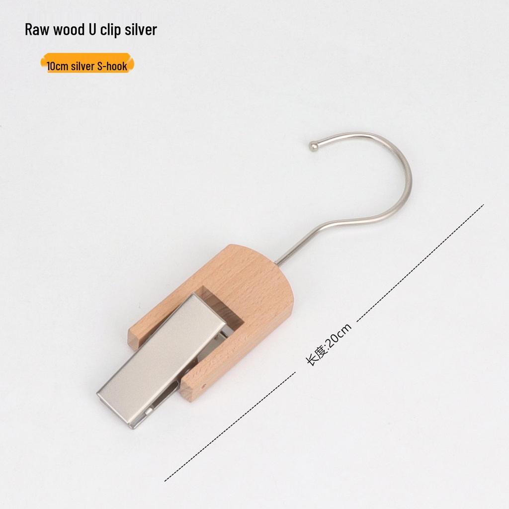 Solid Wood Acrylic Clip Hanger for Clothing Stores – Perfect for Children's Wear, Women's Wear, Pants, Scarves, Hats, and Socks.
