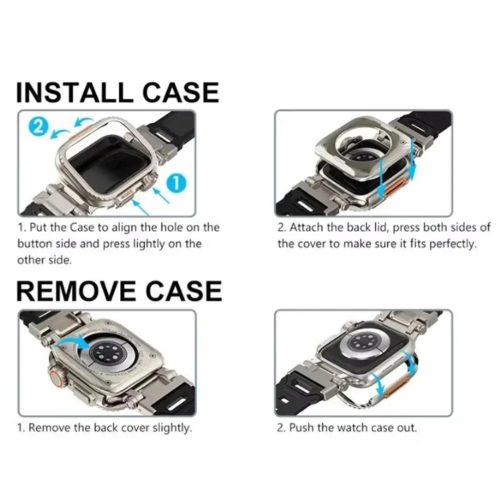 Custodia Metallica per Apple Watch Ultra 3 49mm 46mm 45mm 44mm Custodia Protettiva Telaio Paraurti in Alluminio per IWatch Serie 11 10 9 8 7 6 5 SE