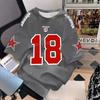 Men's digital print short-sleeved jersey sweatshirt football t-shirt retro casual top men's loose clothing