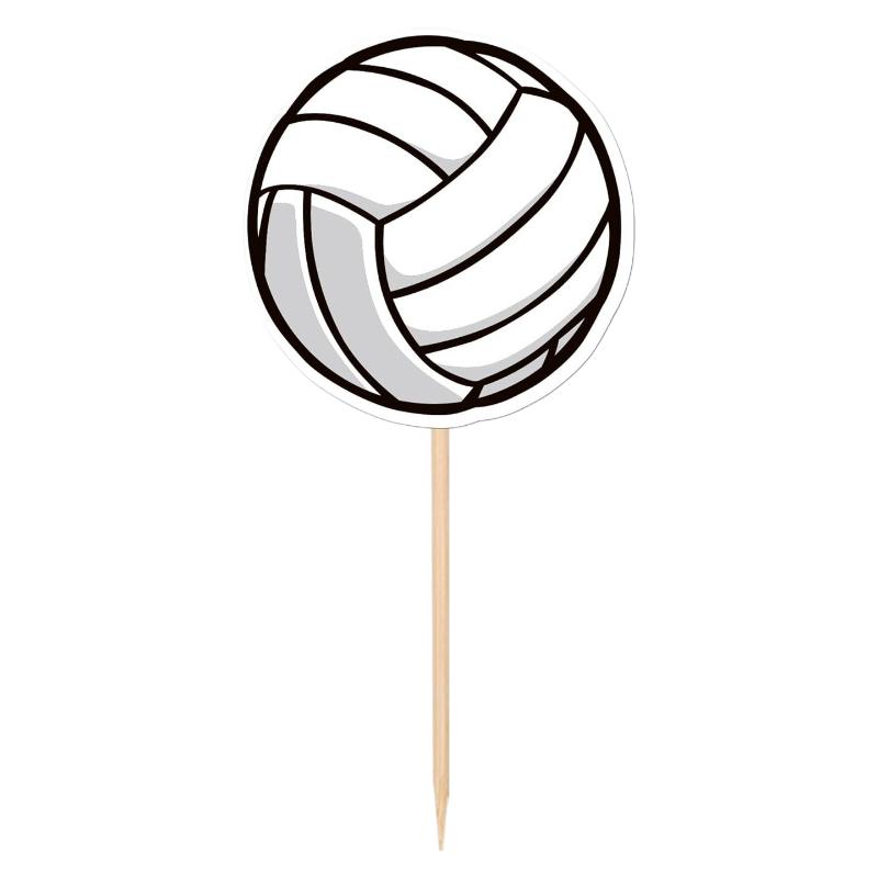 

Basketball Football Theme Cupcake Card Sports Party Dessert Pick Toothpick Birthday Custom Decoration One Size