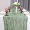 Semi-Sheer Gauze Table Runner Sage Cheesecloth Table Setting Dining  Vintage Wedding Decoration Banquets Arches Retro Boho Decor