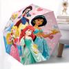 1pc Snow White, Cinderella, Jasmine, Aurora, Ariel Pattern Automatic Umbrella is Fashionable and Good-Looking, a Portable 3-Fold Umbrella, S