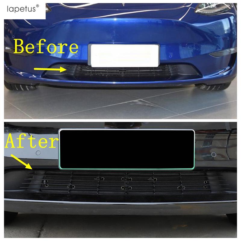 Front Grille Ert Net Ect Screening Mesh Protection Trim Accessories For Tesla Model Y  - 2024 / Model 3 2017 -