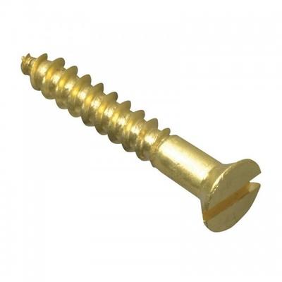 Forgefix Wood Screws, Slotted, Csk, Brass