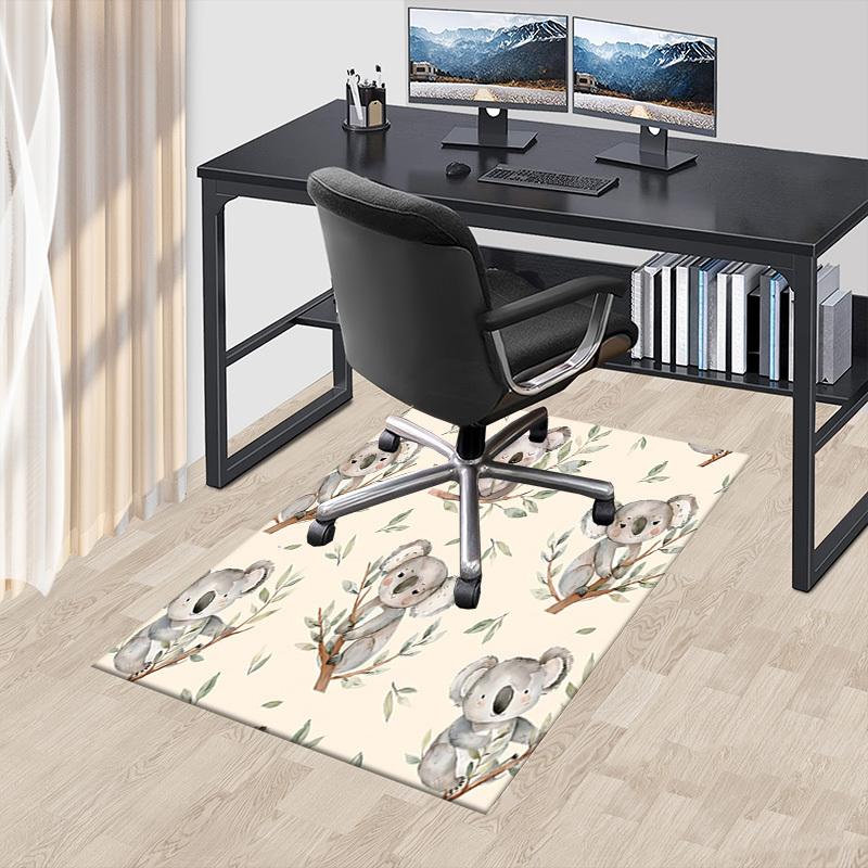 1PC Koala Leaves Anti-slip Carpet, Suitable for Office, Bedroomand Playrooms. It Can Also Be Used As a Sofa Footrest cover-W43