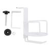 Desk Cup Holder Headphone Hanger Metal 2 in 1 Table Cup Holder Under Desk Headphone Bag Hook for Home Office White