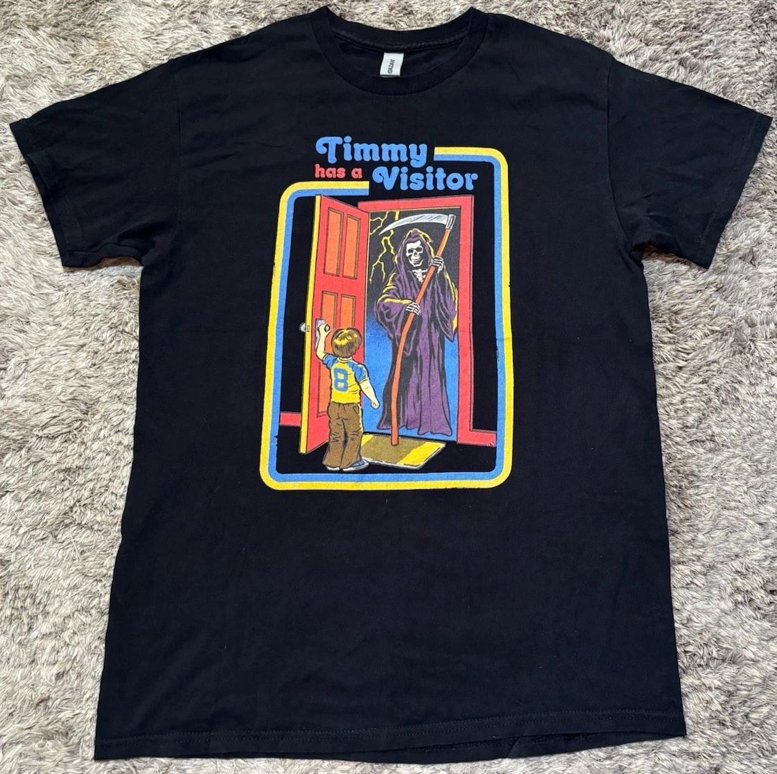 

Stephen Rhodes Timmy Has A Visitor T Shirt Cotton Gildan Adult Unisex Size M 3XL