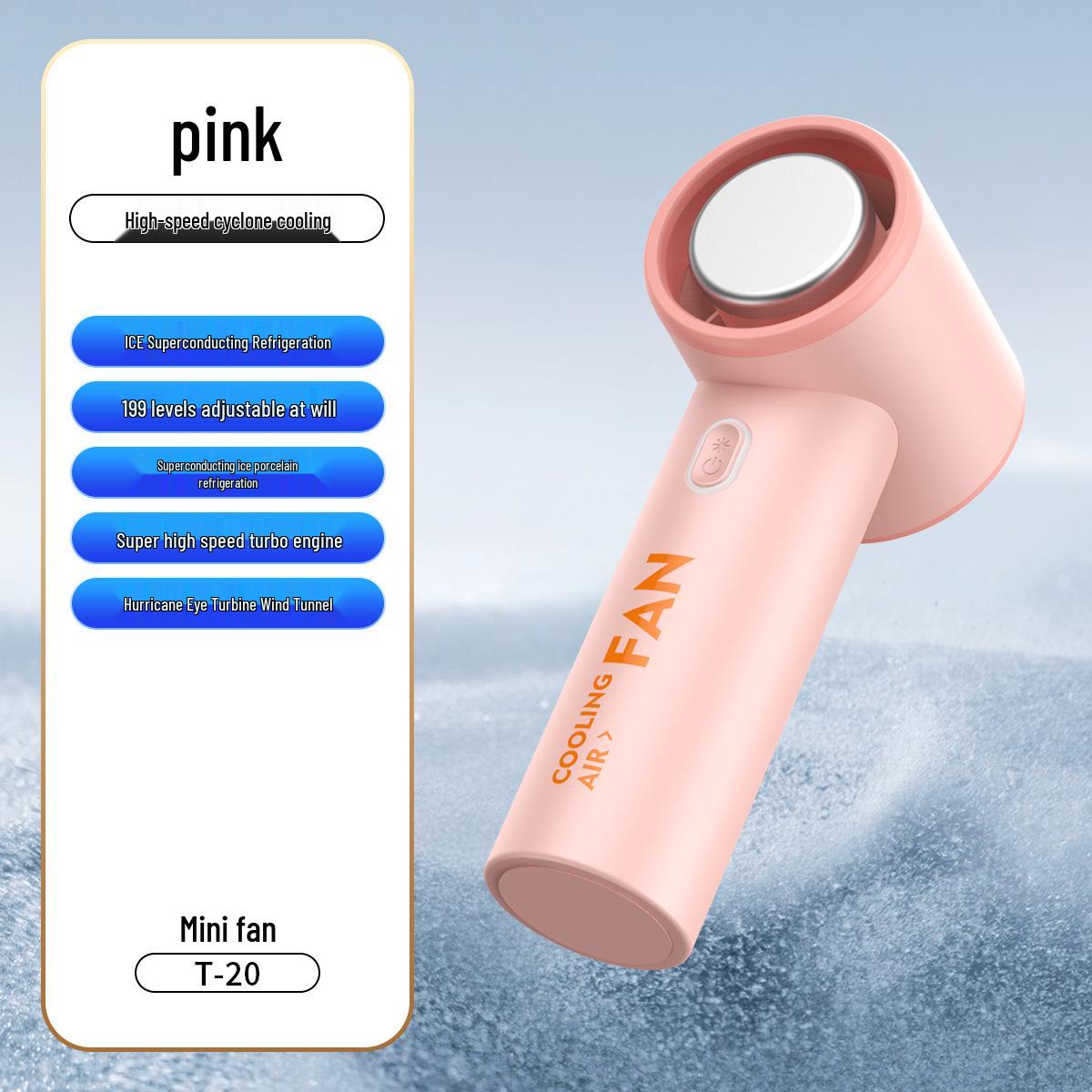 

2026 Southeast Asia T20 High-Performance Handheld Cold Wind Device: Long Battery Life, Powerful Wind, Sleek Design 138*58*40 mm розовый