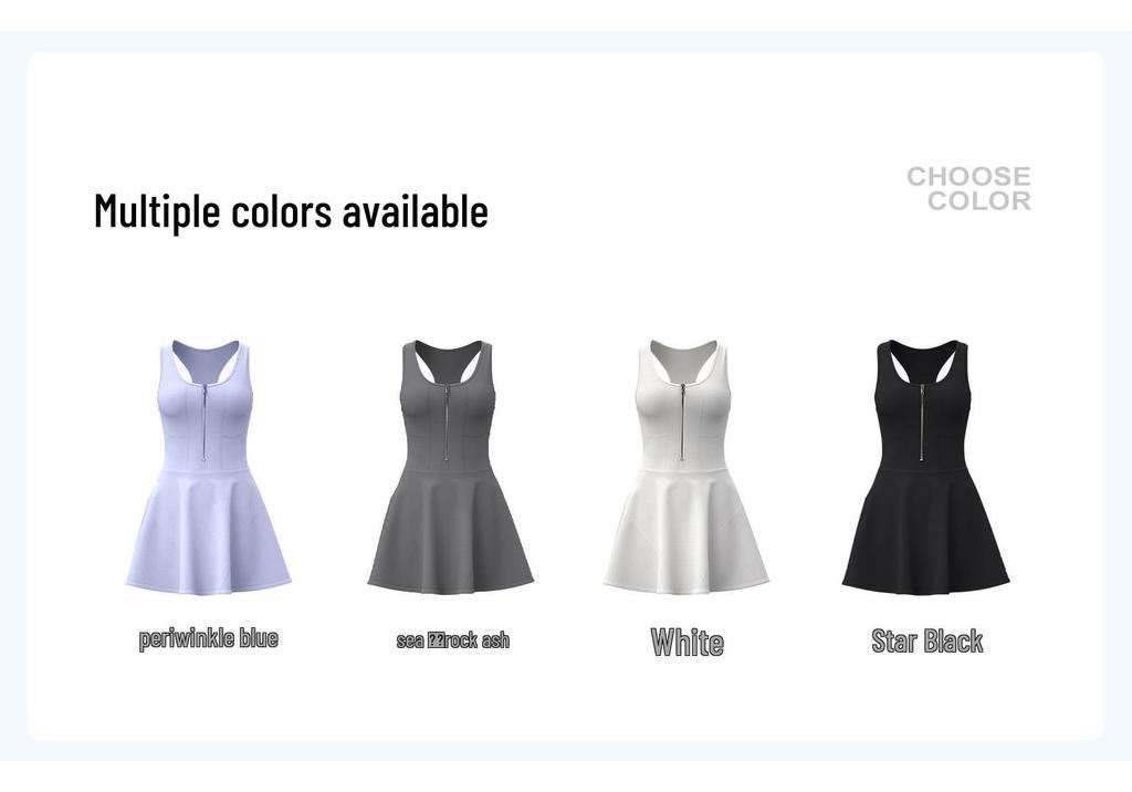 Juyi Tang Zippered Tennis & Running Skirt Dress