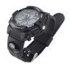 Children Digital Watch Waterproof Dual Movement Multifunctional Soft PU Strap LED Watch