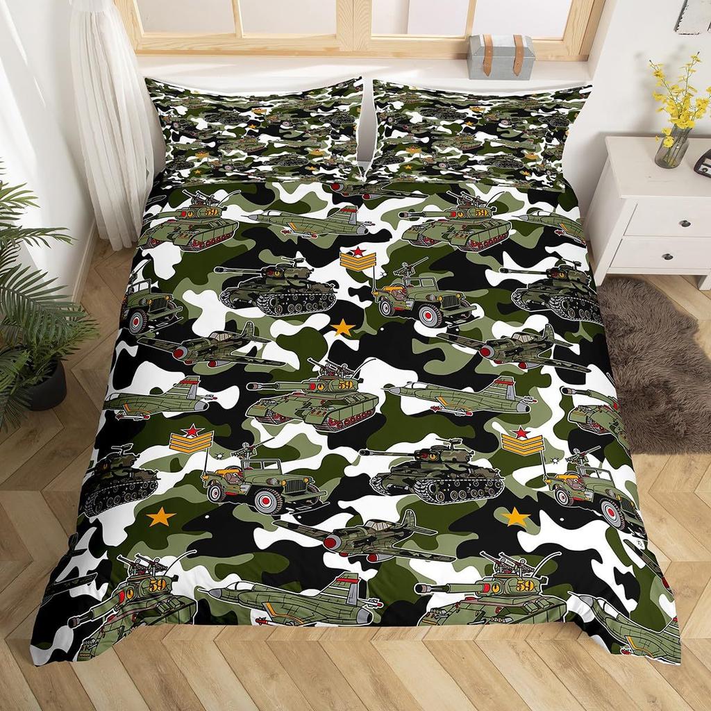 American Football Green Flame Three-Piece Quilt Cover 3D Digital Printing Bedding Set