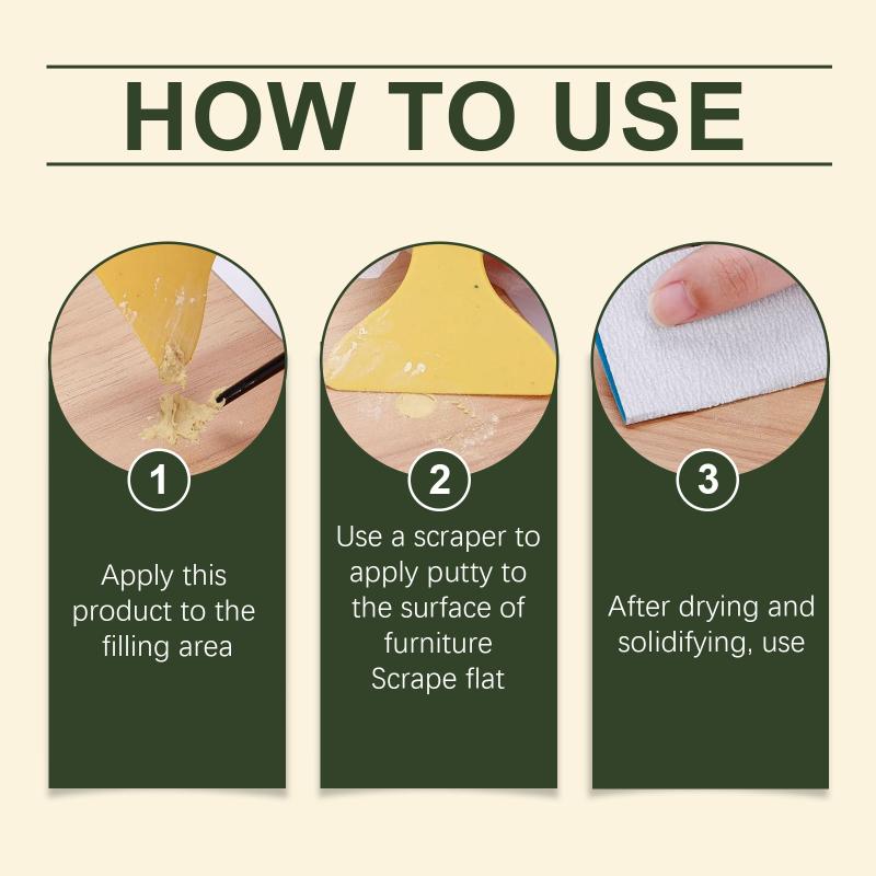 All Purpose Exterior Wood Filler for Outdoor Repair Stainable Putty for Wall Cracks Wood Fix for Renovation