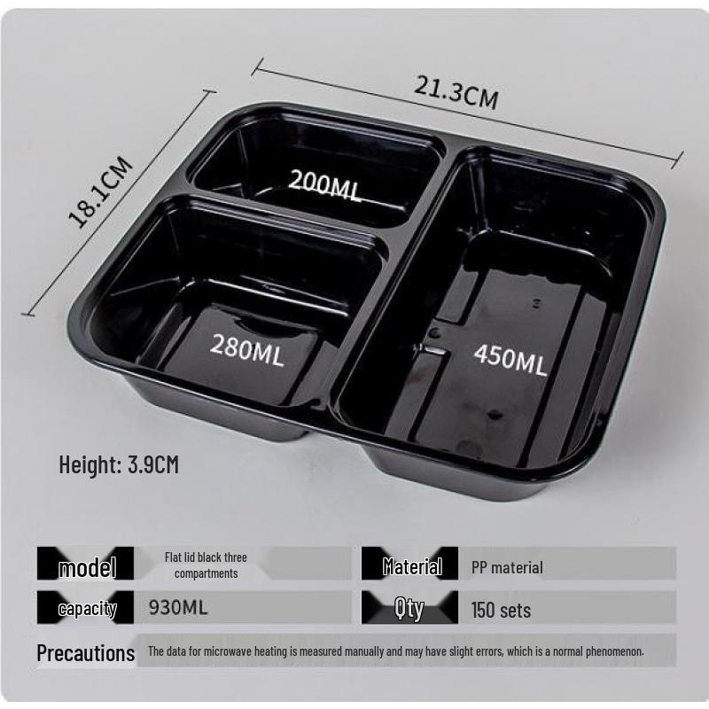 Custom Multi-Compartment Disposable Food Containers - 4, 5, or More Compartments - Takeaway Bento Fast Food Boxes, Rectangular Lunch Boxes